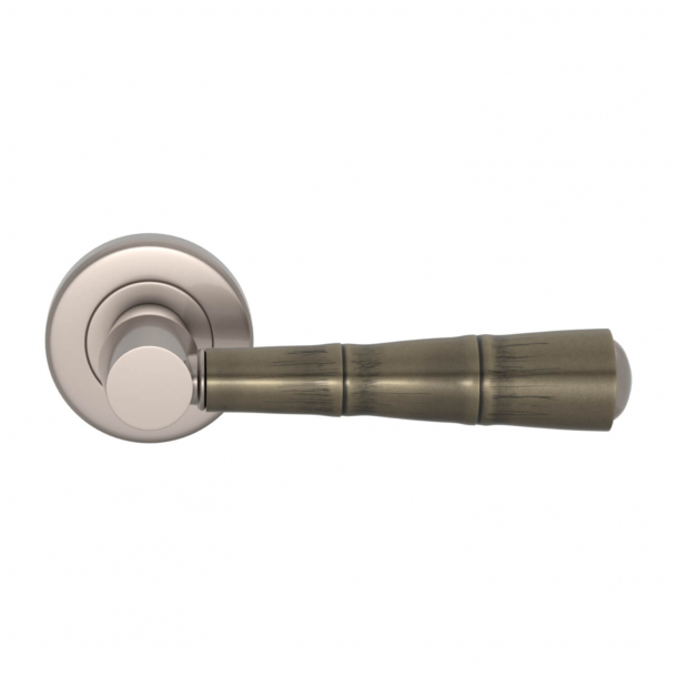 Turnstyle Design Door handle - Silver bronze / Satin nikkel - Model D1001