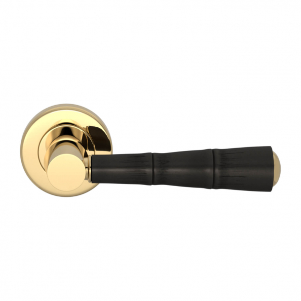 Turnstyle Design Door handle - Black bronze / Polished brass- Model D1001