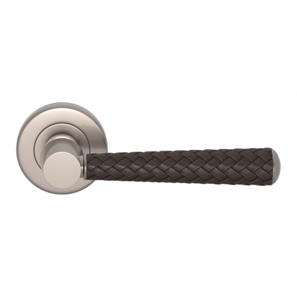 Door handle Amalfine - Cocoa / Satin Nickel - Model CHESTERFIELD
