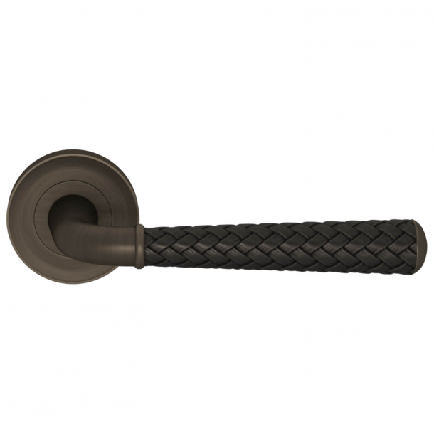 Turnstyle Design Door handle - Black bronze / Vintage patina - Model DF1175
