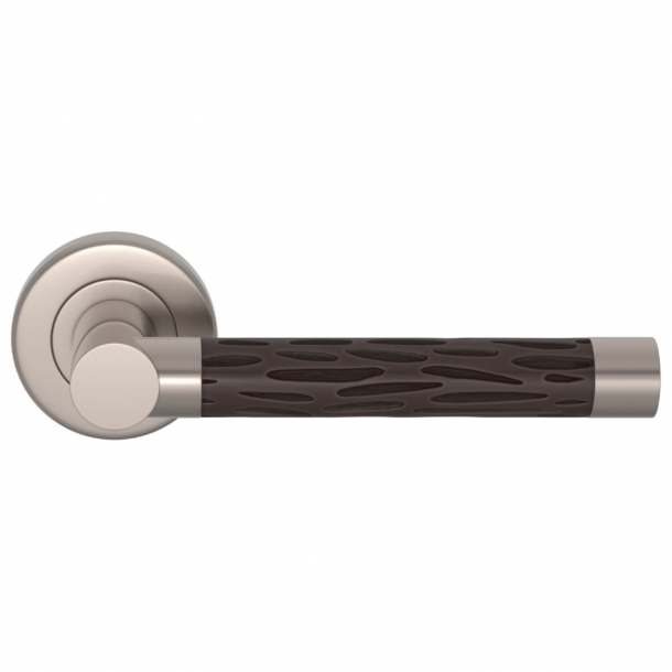 Turnstyle Design Door handle - Amalfine - Cocoa / Satin nickel - Model P1015