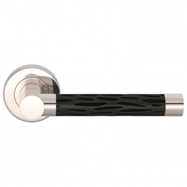 Turnstyle Design Door handle - Amalfine - Black bronze / Polished nickel - Model P1015