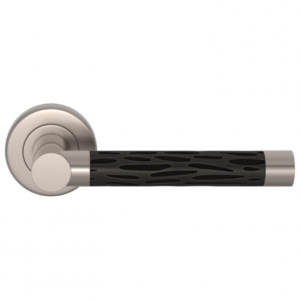 Turnstyle Design Door handle - Amalfine - Black bronze / Satin nickel - Model P1015
