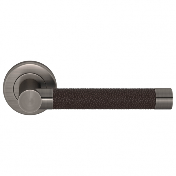 Turnstyle Design Door handle - Cocoa / Vintage nickel - Model P1019