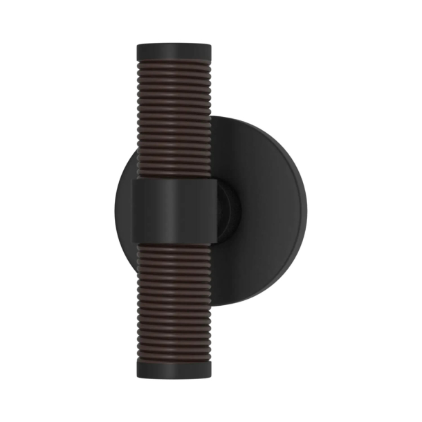 T-bar Dørtryk - Mat sort krom / Kakaofarvet - Model B2025