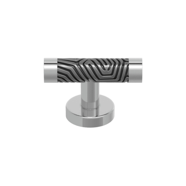 Turnstyle Designs T-bar Cabinet handles - Alupewt Amalfine / Bright chrome - Model B9222
