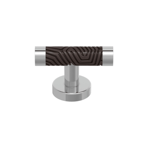 T-bar Mbelgreb - Turnstyle Designs - Kakaofarvet Amalfine / Blank krom - Model B9222