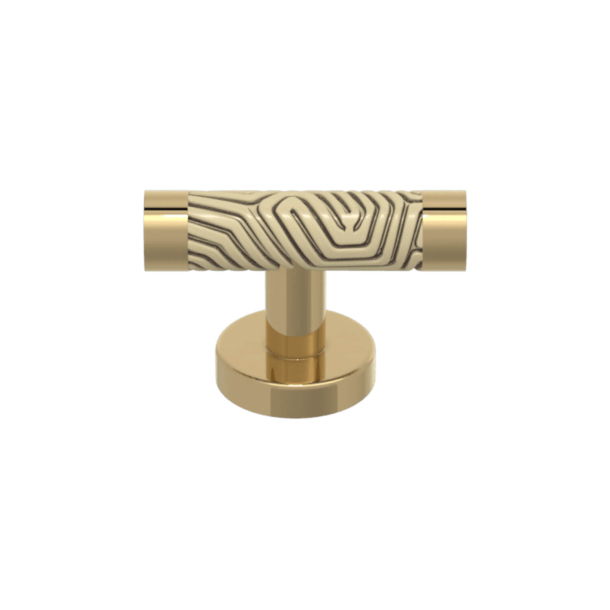 Turnstyle Designs Cabinet handles - Sandcoloured Amalfine / Polished brass - Model B9222