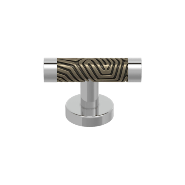 T-bar Mbelgreb - Turnstyle Designs - Slv bronze Amalfine / Blank krom - Model B9222