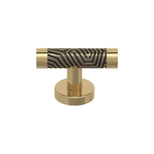 T-bar Mbelgreb - Turnstyle Designs - Slv bronze Amalfine / Poleret messing - Model B9222