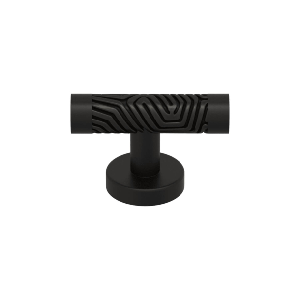 Turnstyle Designs T-bar møbelgreb - Sort bronze Amalfine / Mat sort krom - Model B9222