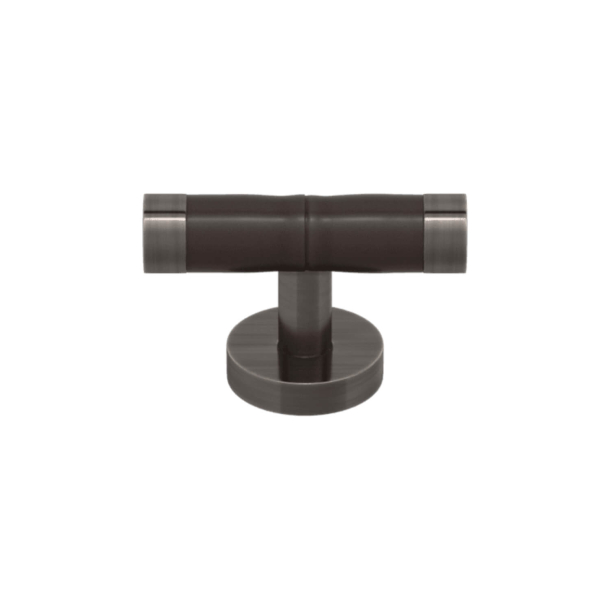 Turnstyle Designs T-bar Cabinet handle - Cocoa Amalfine / Vintage Nickel - Model P1012