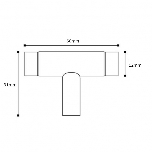 T-bar - Turnstyle Designs - Chokoladefarvet Lder / Antik messing - Model R1198