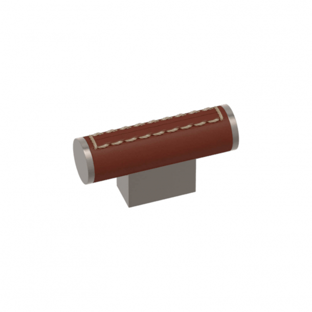 Turnstyle Designs T-bar - Chestnut leather / Satin nickel - Model R4150