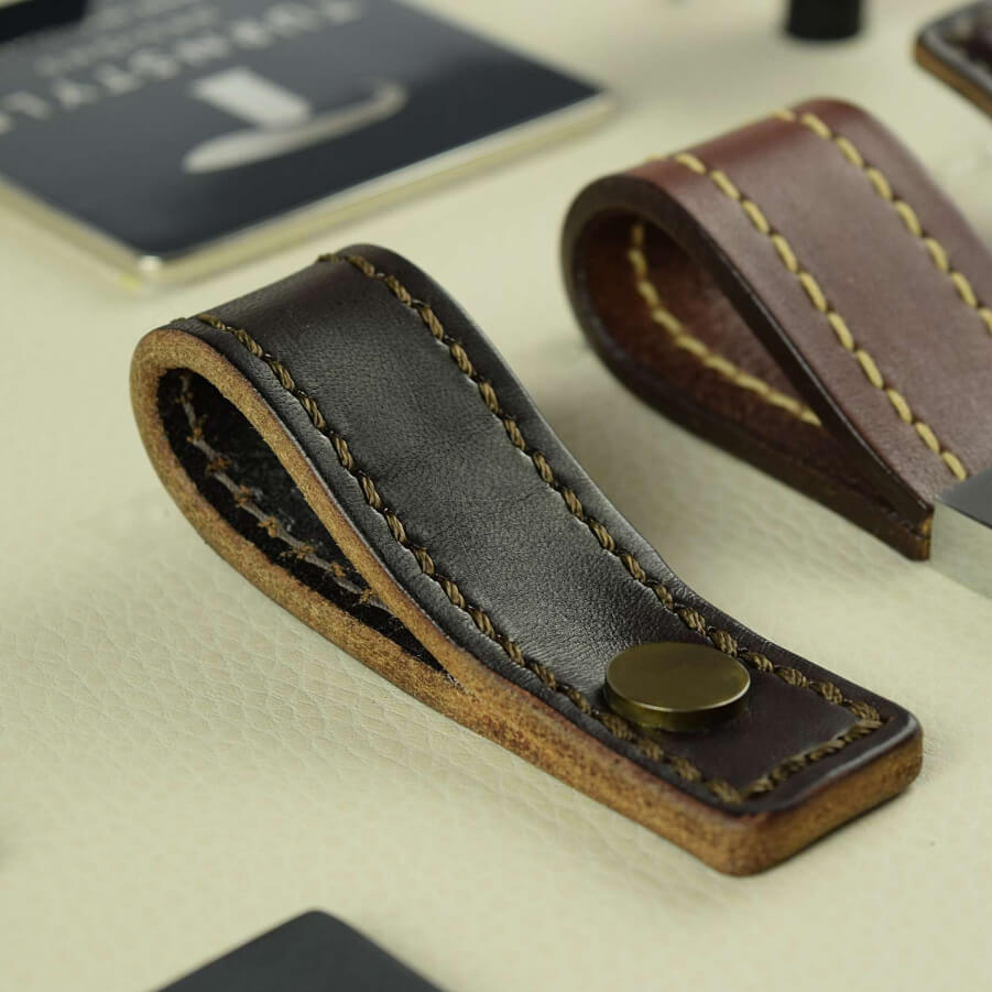 Turnstyle Design - Button Stitched Leather - Loop Strap - Model U1189