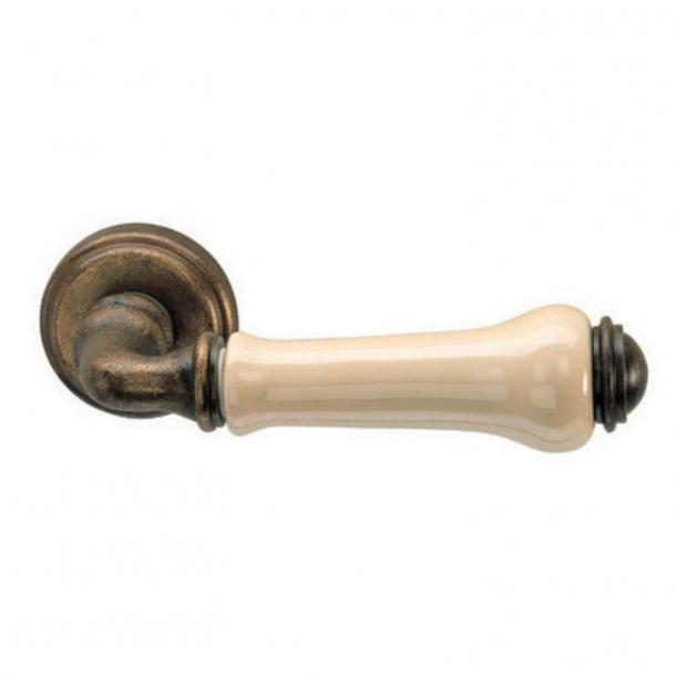 Door handle Brunito/Avorio, Interior, Browned brass / Ivory 
