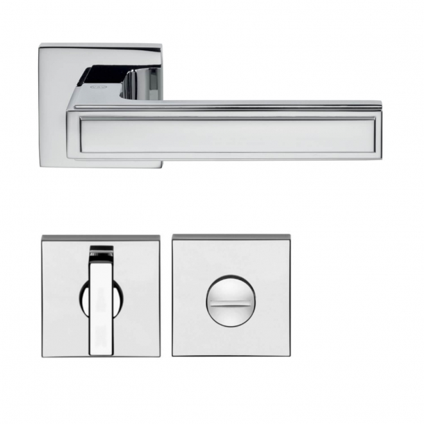 Trgriff - Chrom - Toilettenschloss - Modell H1056 Quadra