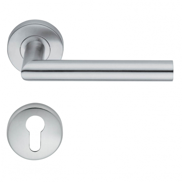 Door handle - Profile cylinder - Interior - H416 Garnet - Stainless Steel