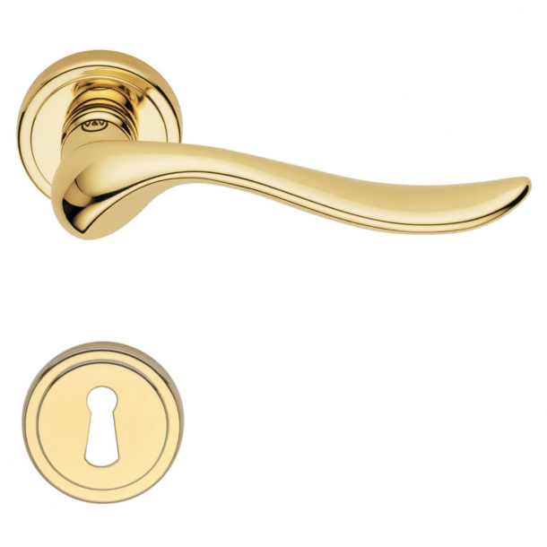 Door handle H165 Germana, Interior, Polished Brass