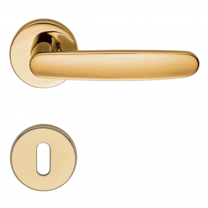 Door handle H165 Germana, Interior, Antique Brass - BRASS door handles -  VillaHus