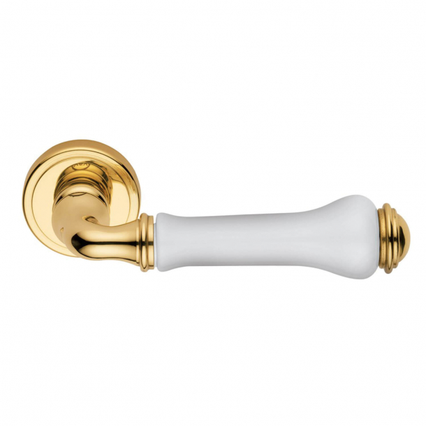 Door handle Brunito/Avorio, Interior, Polished Brass