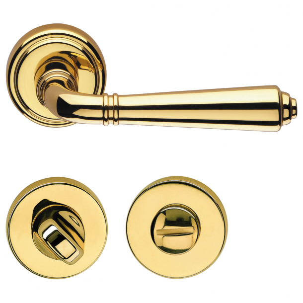 Door handle brass indoor - WC lock - H1037 Teseo