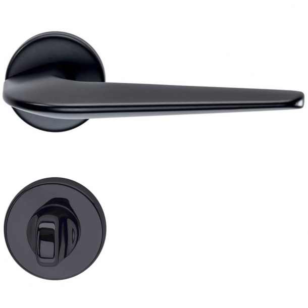 Door handle - Black - H1052 Supersonic, Privacy lock