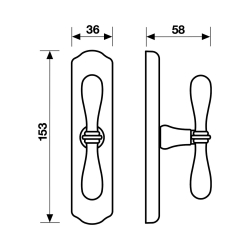 Window door handle - Brass