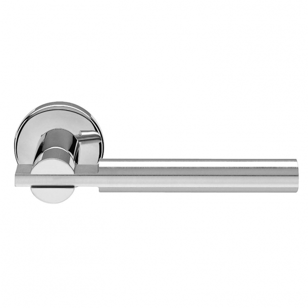 Design door handle H329, Polished chrome/Satin chrome
