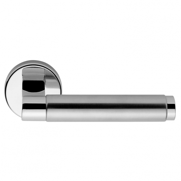 Design door handle H341, Chrome/Satin Stainless Steel