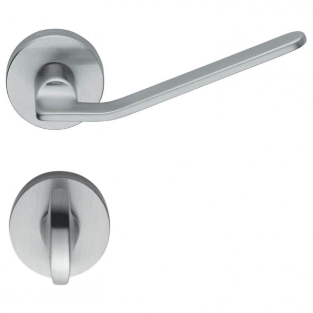 Design dörrhandtag - Borstad krom - Toalettskåp - Fusital Modell H310