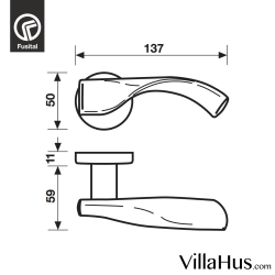 Klamka - Model H338 - Chrom Satyna