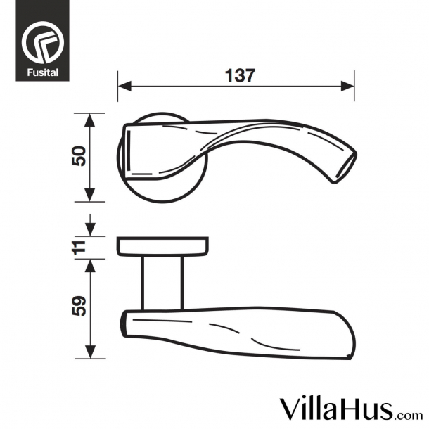 Klamka - Model H338 - Chrom Satyna