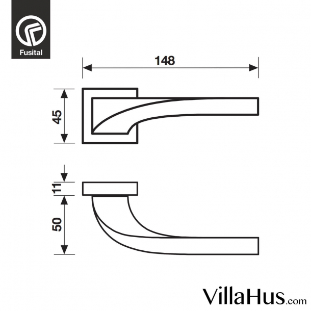 Design Klamka H372, Chrom